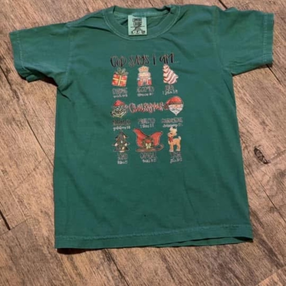 Comfort color Christmas shirt size Youth xs